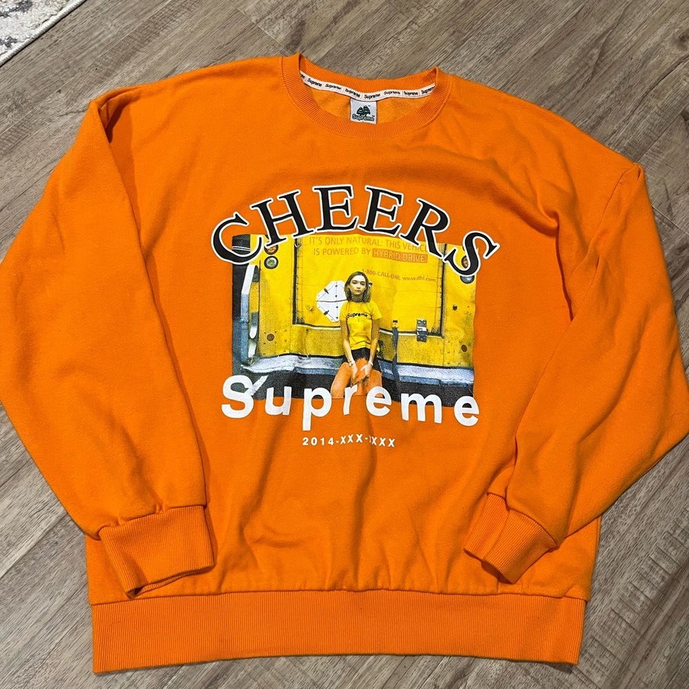 SUPREME ~ Graphic Cotton Crewneck Sweatshirt Womens Large